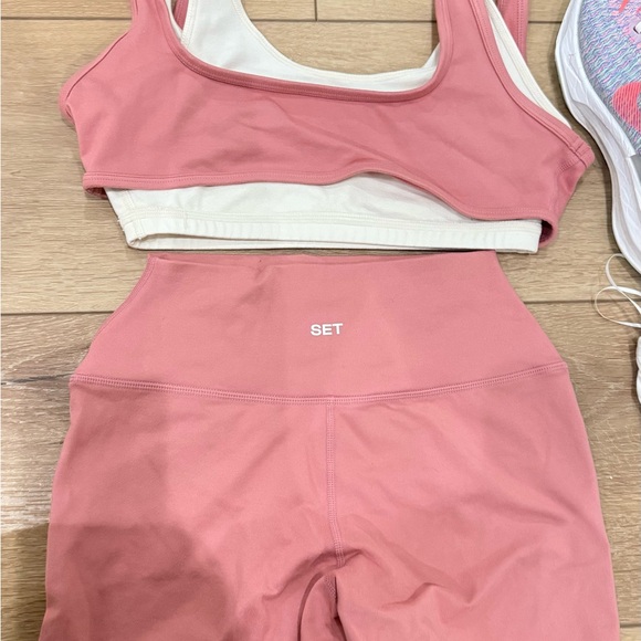 SET Active X Parke Pink Activewear Set size Small - Picture 2 of 2